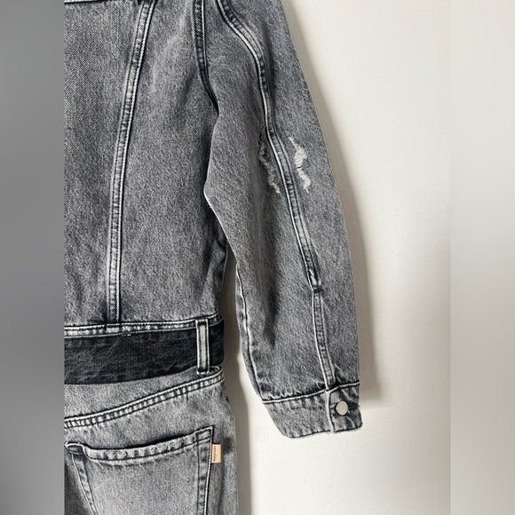 NWT Retrofete Renee Denim Jumpsuit in Slate Grey - Picture 15 of 15